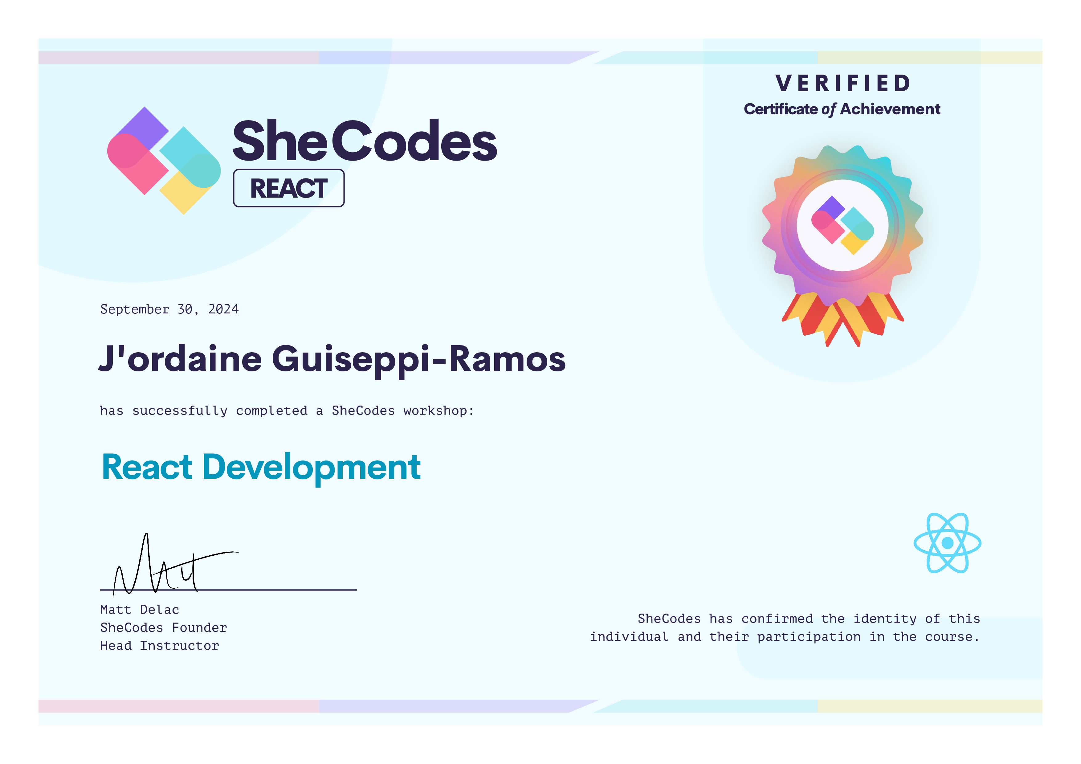 React Web Development Certificate